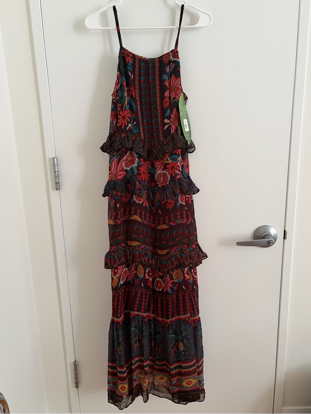 NWT - FARM Rio Fruit Paradise Tiered Maxi Dress